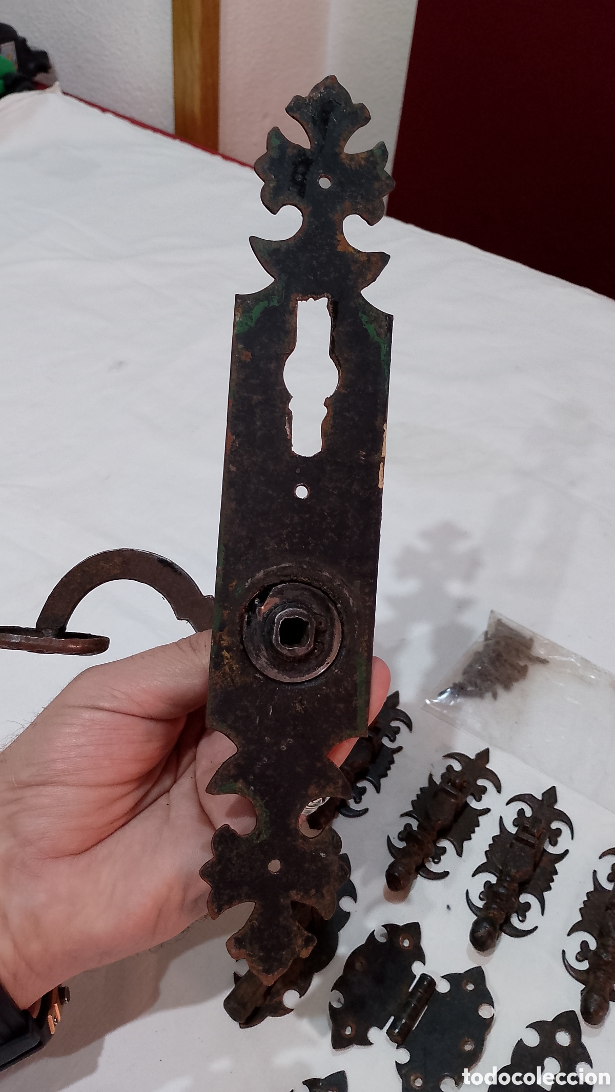 Antig&uuml;edades: Lote de herrajes antiguos de forja - Foto 5