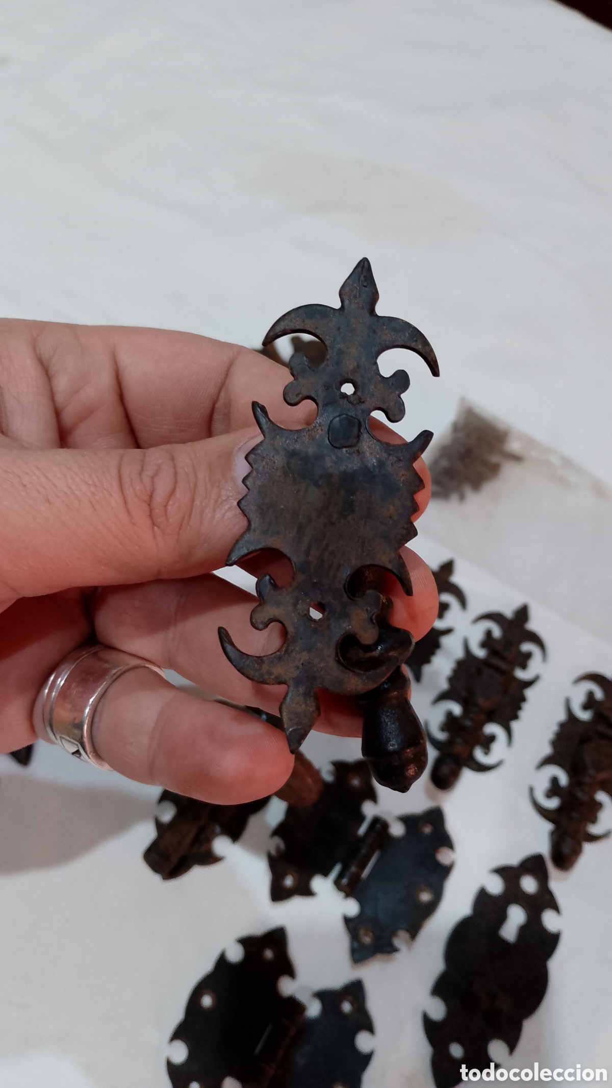 Antig&uuml;edades: Lote de herrajes antiguos de forja - Foto 6