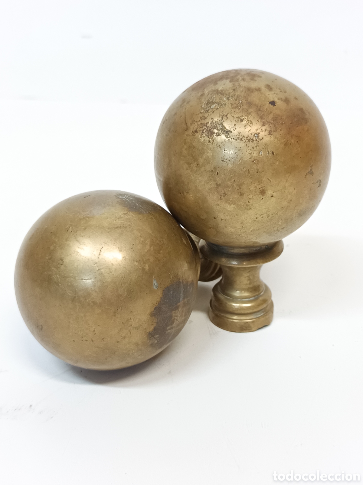 Antig&uuml;edades: Bolas de bronce remate para hierro - Foto 3