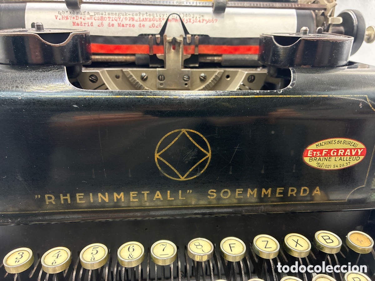 Antig&uuml;edades: M&aacute;quina de escribir Rheinmetall. - Foto 5