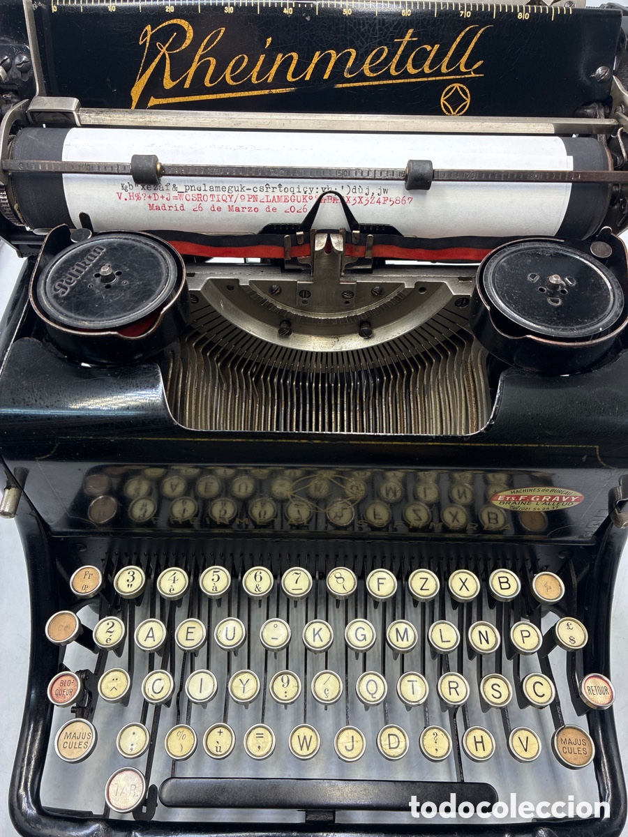 Antig&uuml;edades: M&aacute;quina de escribir Rheinmetall. - Foto 6