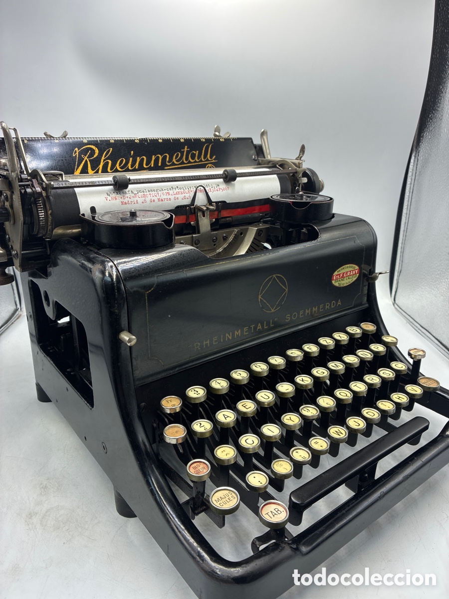 Antig&uuml;edades: M&aacute;quina de escribir Rheinmetall. - Foto 7