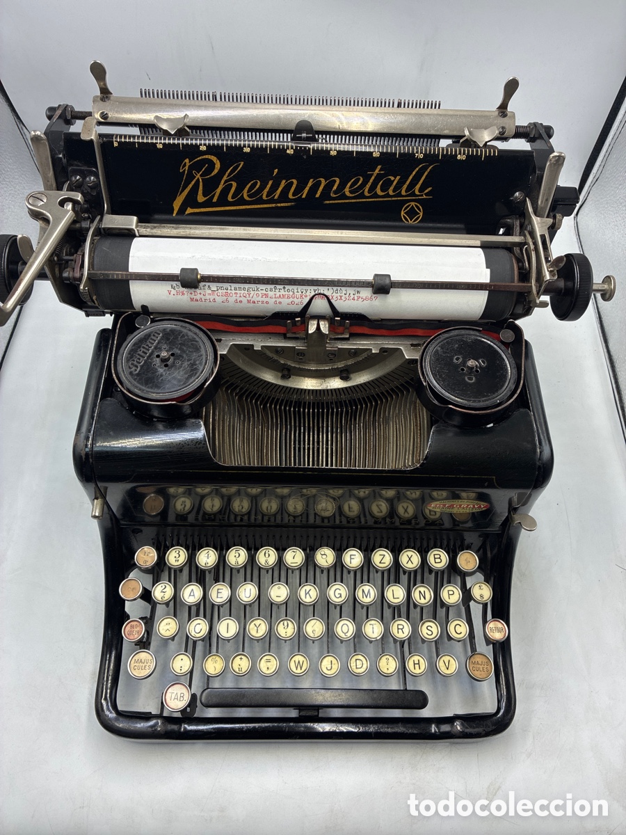 Antig&uuml;edades: M&aacute;quina de escribir Rheinmetall. - Foto 1