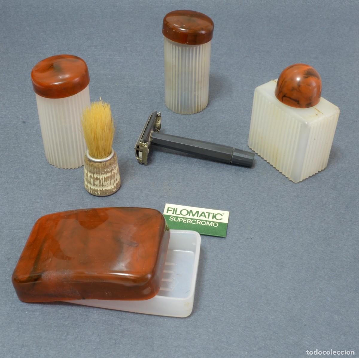 Antig&uuml;edades: SET DE ART&Iacute;CULOS DE AFEITADO, VINTAGE - Foto 1