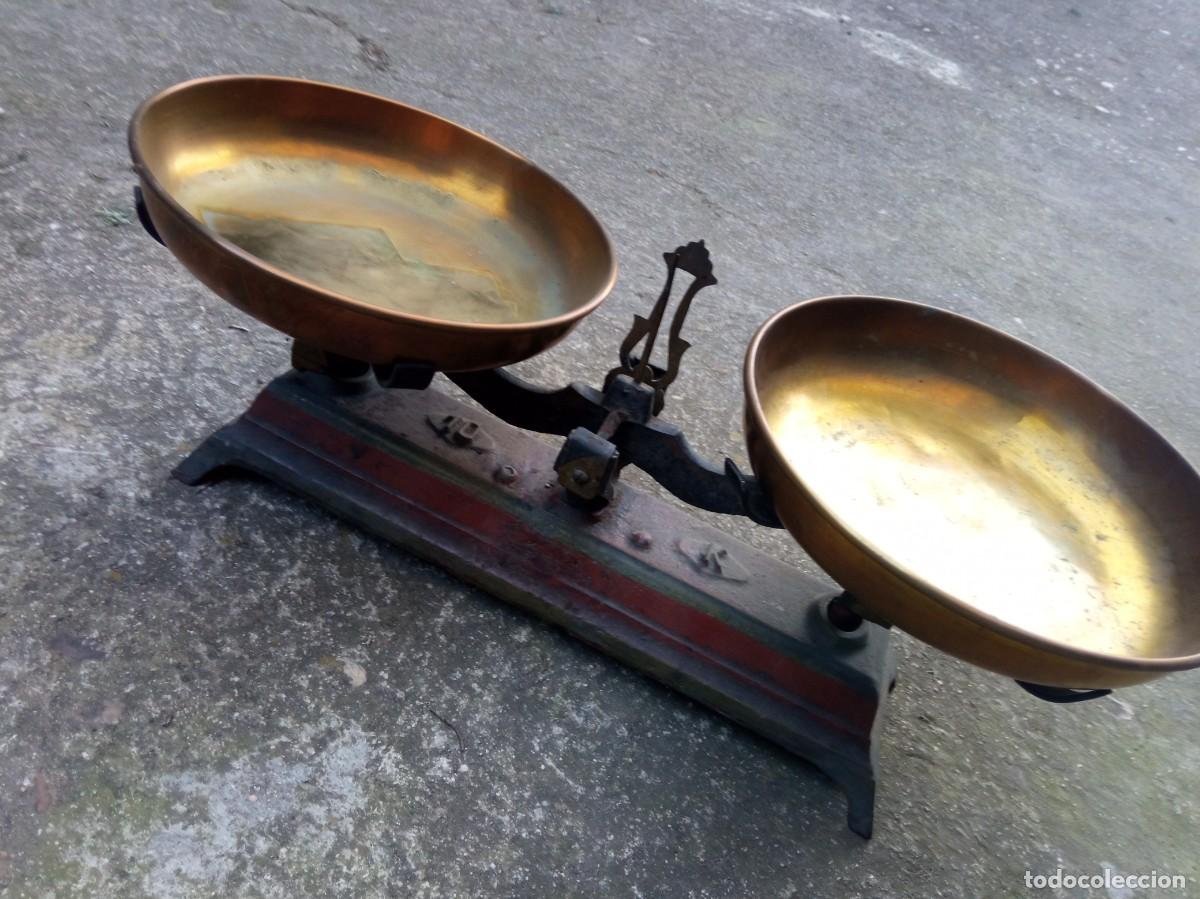 Antig&uuml;edades: Balanza hierro forjado 10 KG - Foto 1