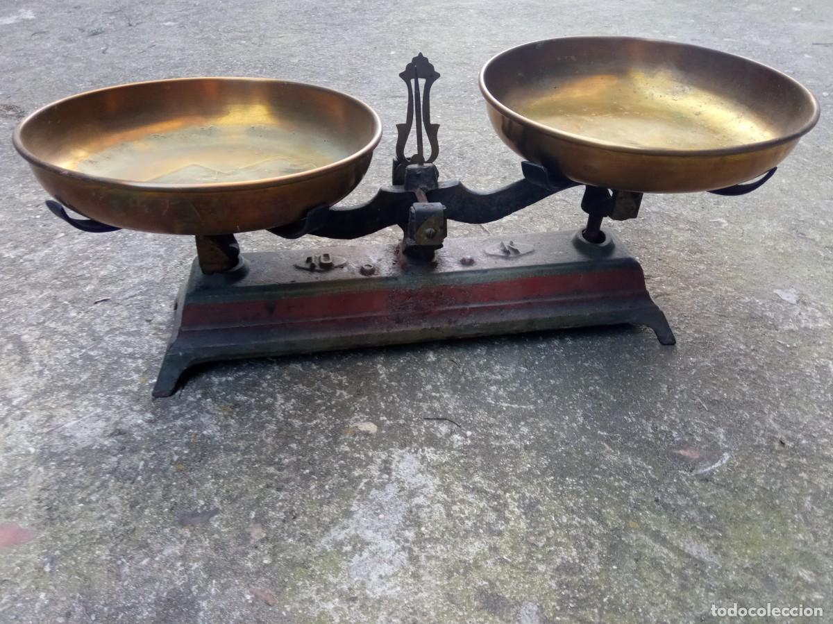 Antig&uuml;edades: Balanza hierro forjado 10 KG - Foto 2