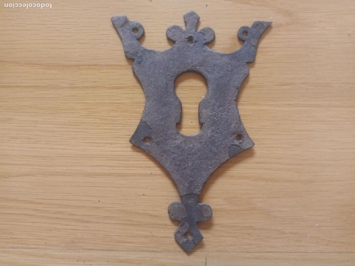 Antig&uuml;edades: ANTIGUO BOCALLAVE HIERRO CERRADURA FORJA. PUERTA, ARCA, HIERRO