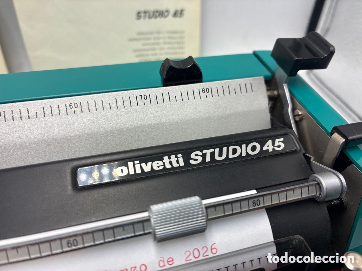 Antig&uuml;edades: M&aacute;quina de Escribir Olivetti Studio 45. - Foto 2