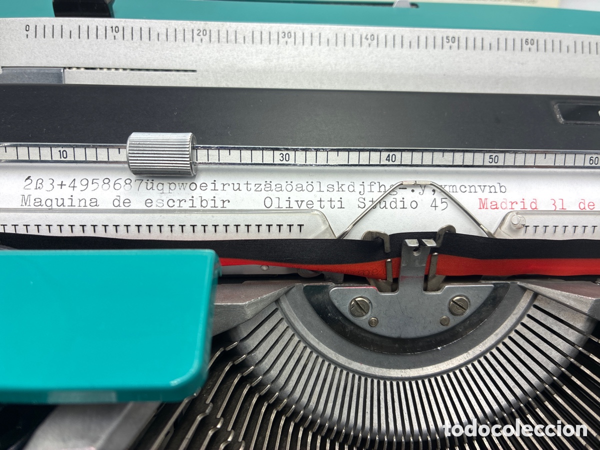 Antig&uuml;edades: M&aacute;quina de Escribir Olivetti Studio 45. - Foto 3