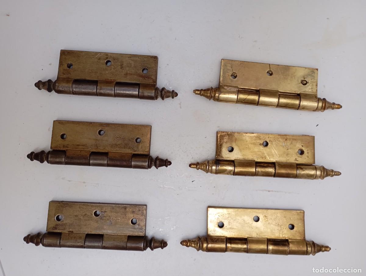 Antig&uuml;edades: 6 BISAGRAS DE BRONCE - Foto 2