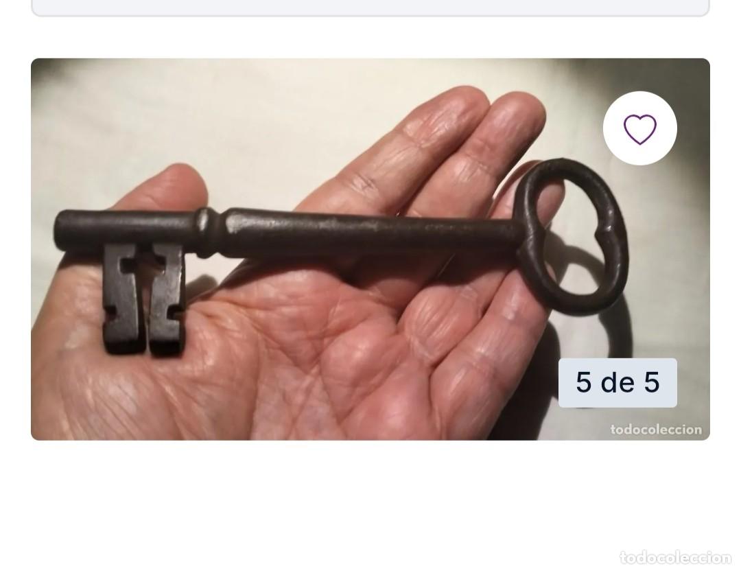 Antig&uuml;edades: CURIOSA Y GRAN LLAVE HIERRO FORJADO S XIX. 16 CM !!!!!