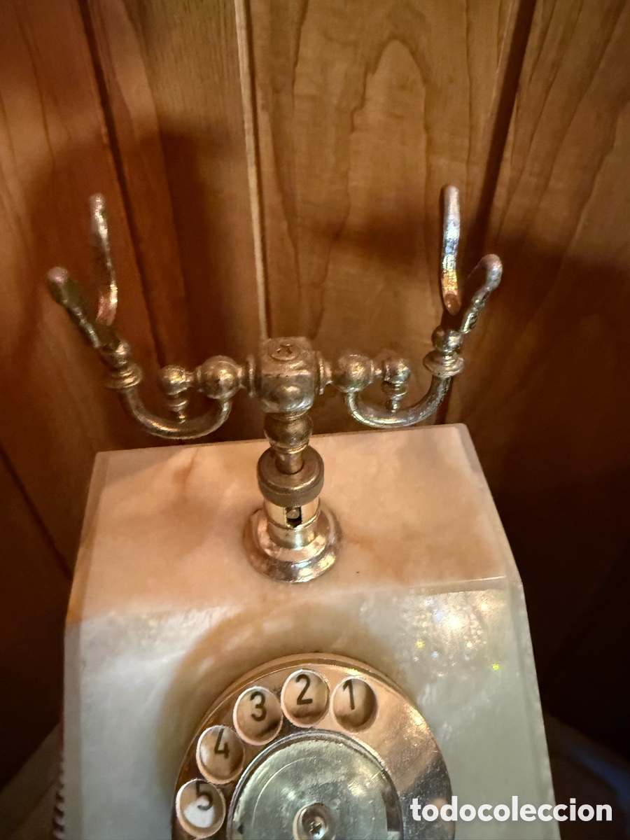 Tel&eacute;fonos: Tel&eacute;fono antiguo italiano con base de marmol - Foto 16