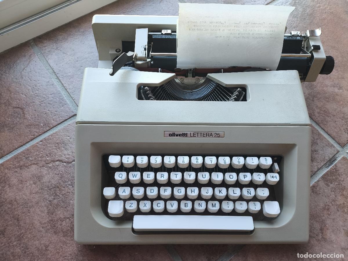 Antig&uuml;edades: OLIVETTI LETTERA 25 CON FUNDA ORIGINAL - Foto 1