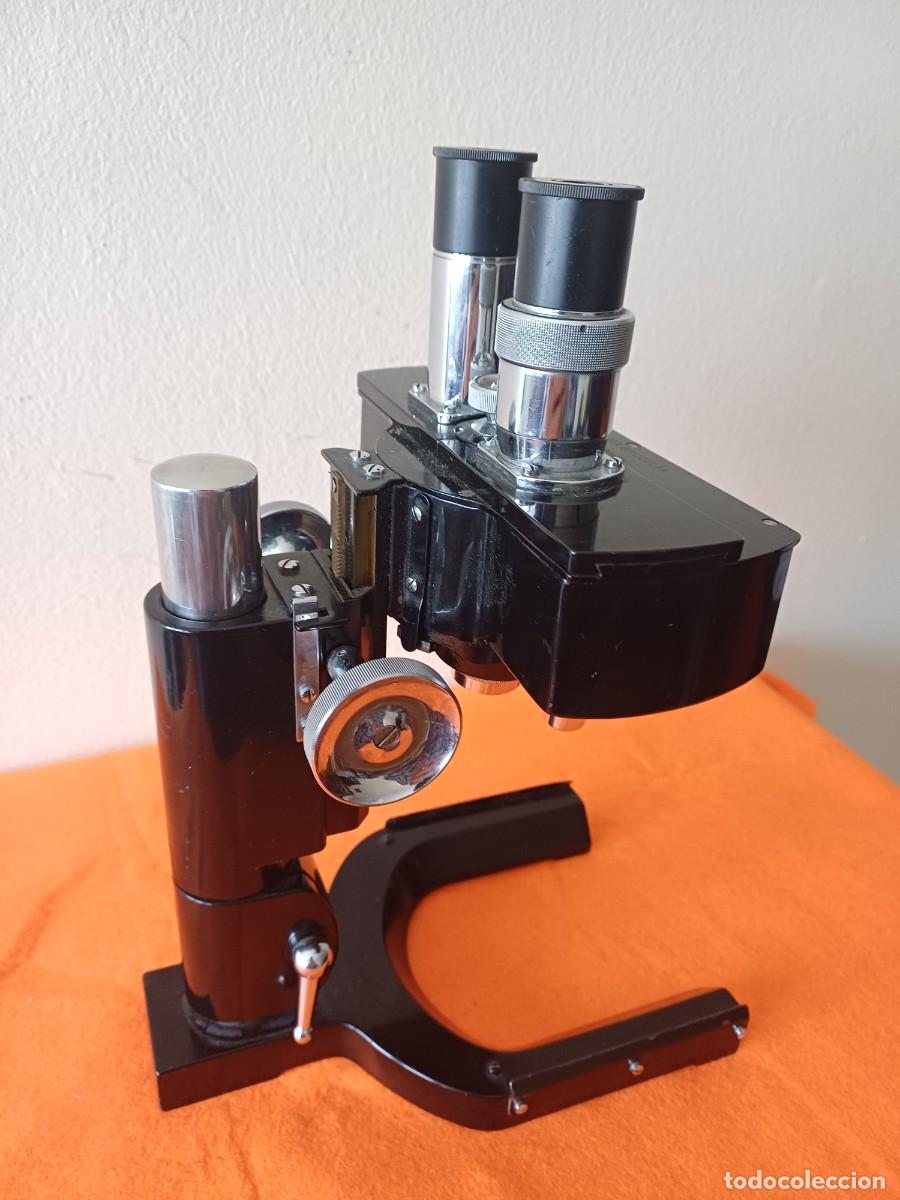 Antig&uuml;edades: MICROSCOPIO BINOCULAR DE WATSON & SONS DE BAJA POTENCIA - Foto 4