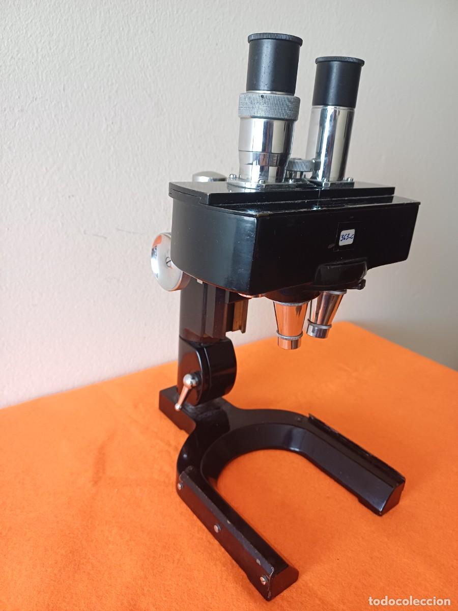 Antig&uuml;edades: MICROSCOPIO BINOCULAR DE WATSON & SONS DE BAJA POTENCIA - Foto 5