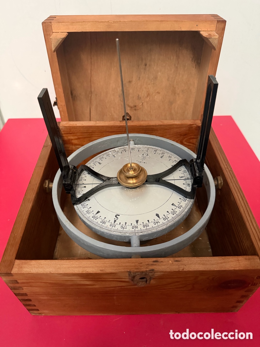Antig&uuml;edades: Pelorus n&aacute;utico TREPAT con caja madera - Foto 1