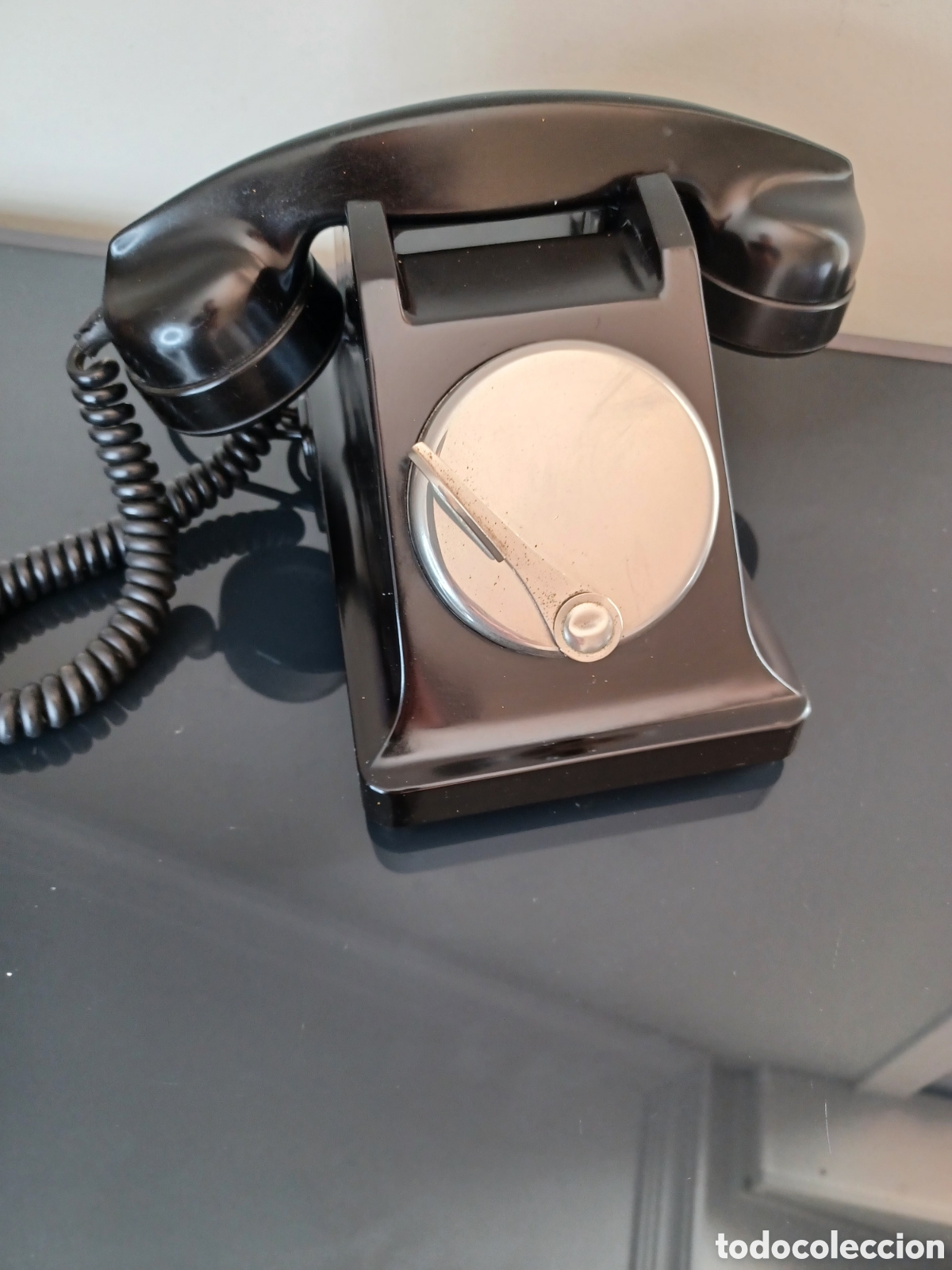 Tel&eacute;fonos: Tel&eacute;fono PTT Franc&eacute;s en baquelita &rdquo;Appareil Mobile&rdquo; 1963 - Magneto y Supletorio -