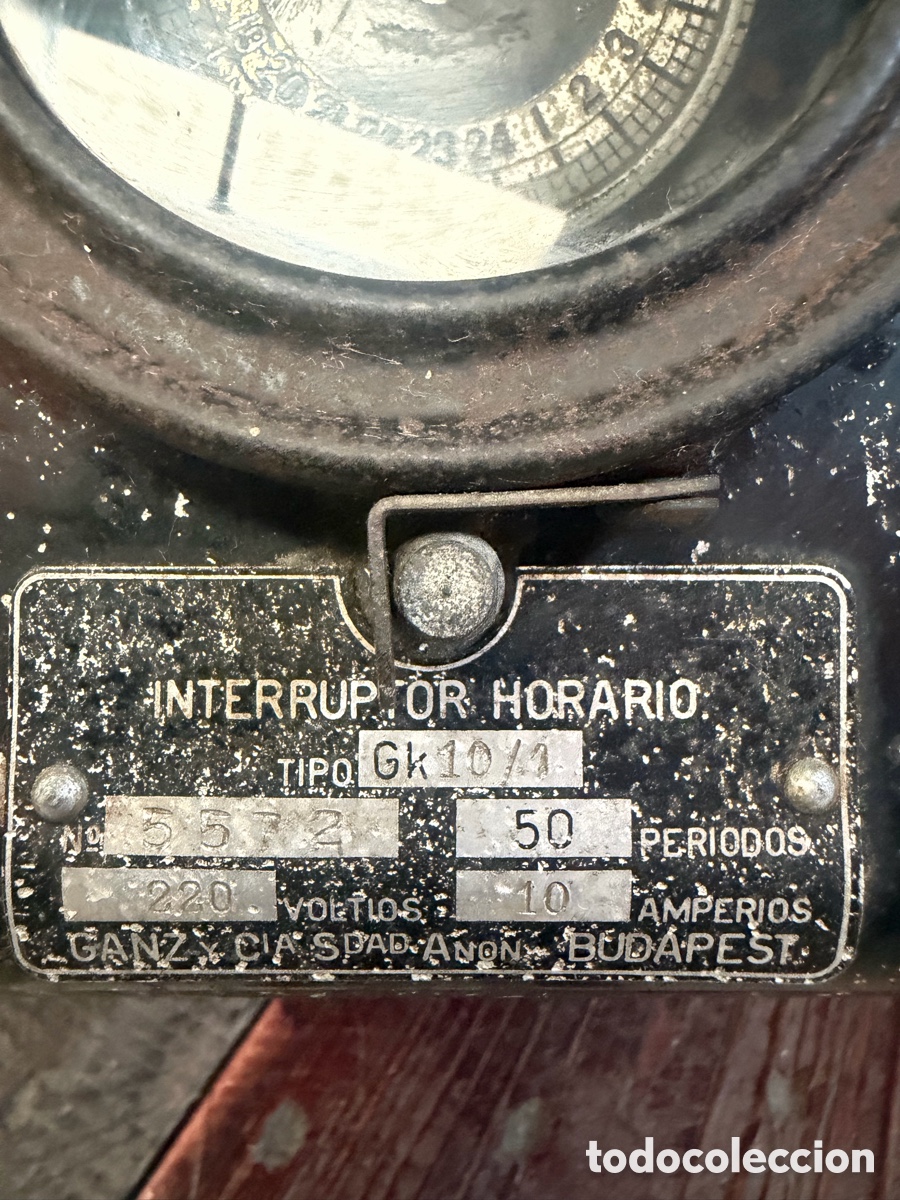 Antig&uuml;edades: Interruptor Horario Antiguo Ganz Budapest - Foto 2