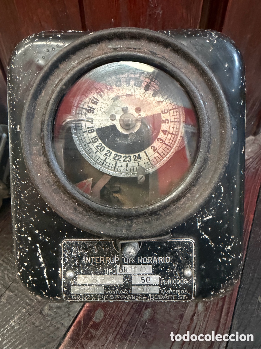 Antig&uuml;edades: Interruptor Horario Antiguo Ganz Budapest - Foto 1
