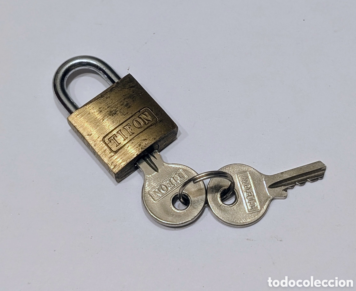 Antig&uuml;edades: Candado con dos llaves marca TIFON - Foto 1