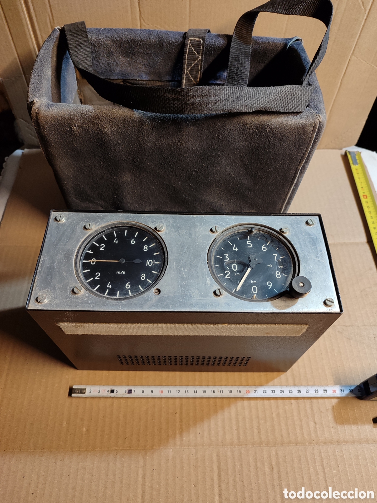 Antig&uuml;edades: Aparato medidor de altura y velocidad de globo aerost&aacute;tico.altimetro.Societe Chaize