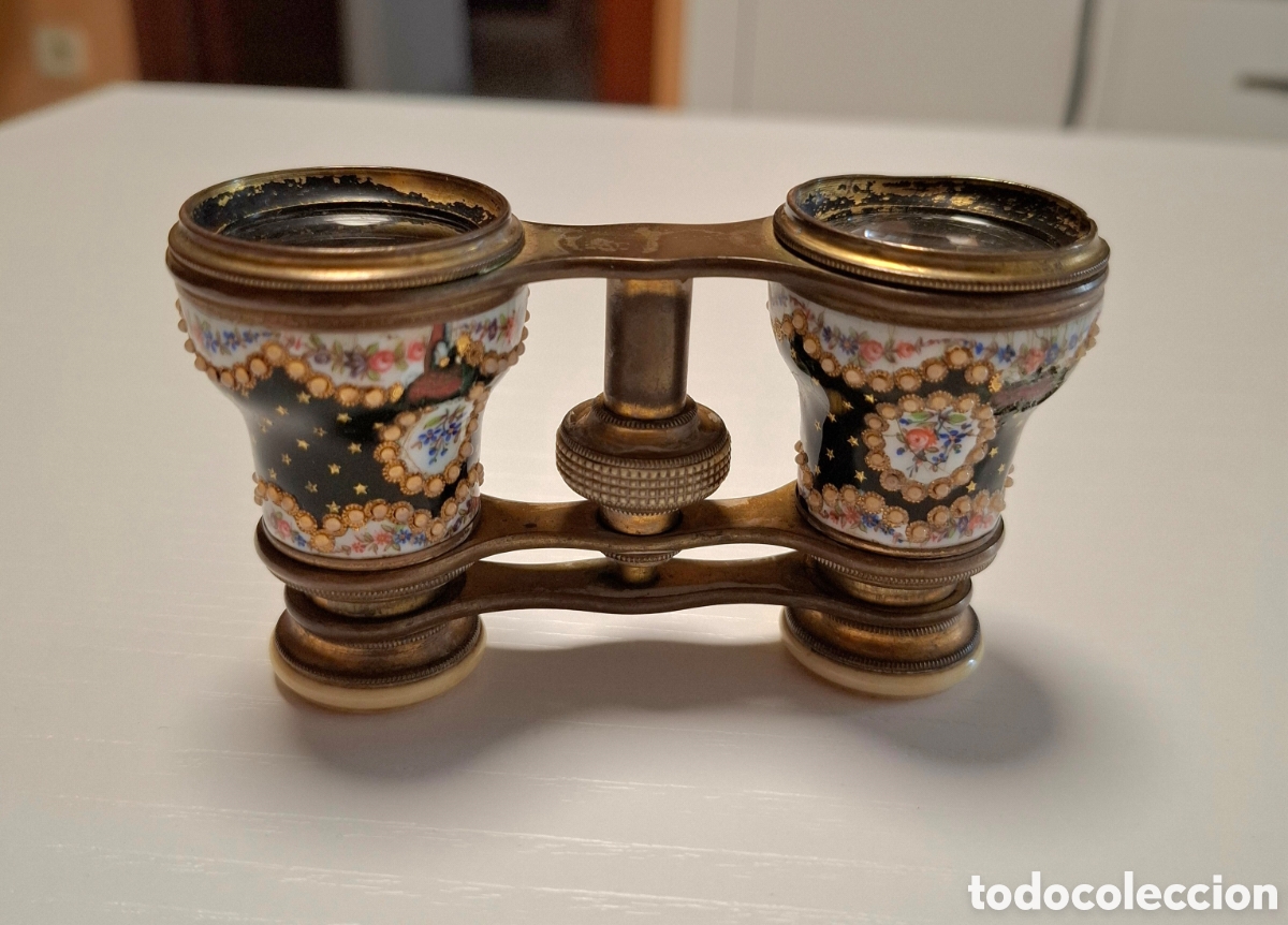 Antiquit&auml;ten: Prism&aacute;ticos de &oacute;pera antiguos esmaltados &ndash; Finales s. XIX / principios s. XX