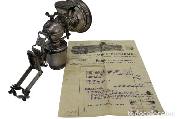 Antig&uuml;edades: L&aacute;mpara de Carburo antigua