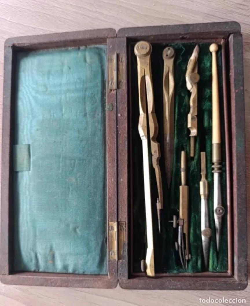 Antig&uuml;edades: Caja del Sxix de compases franceses - Foto 1