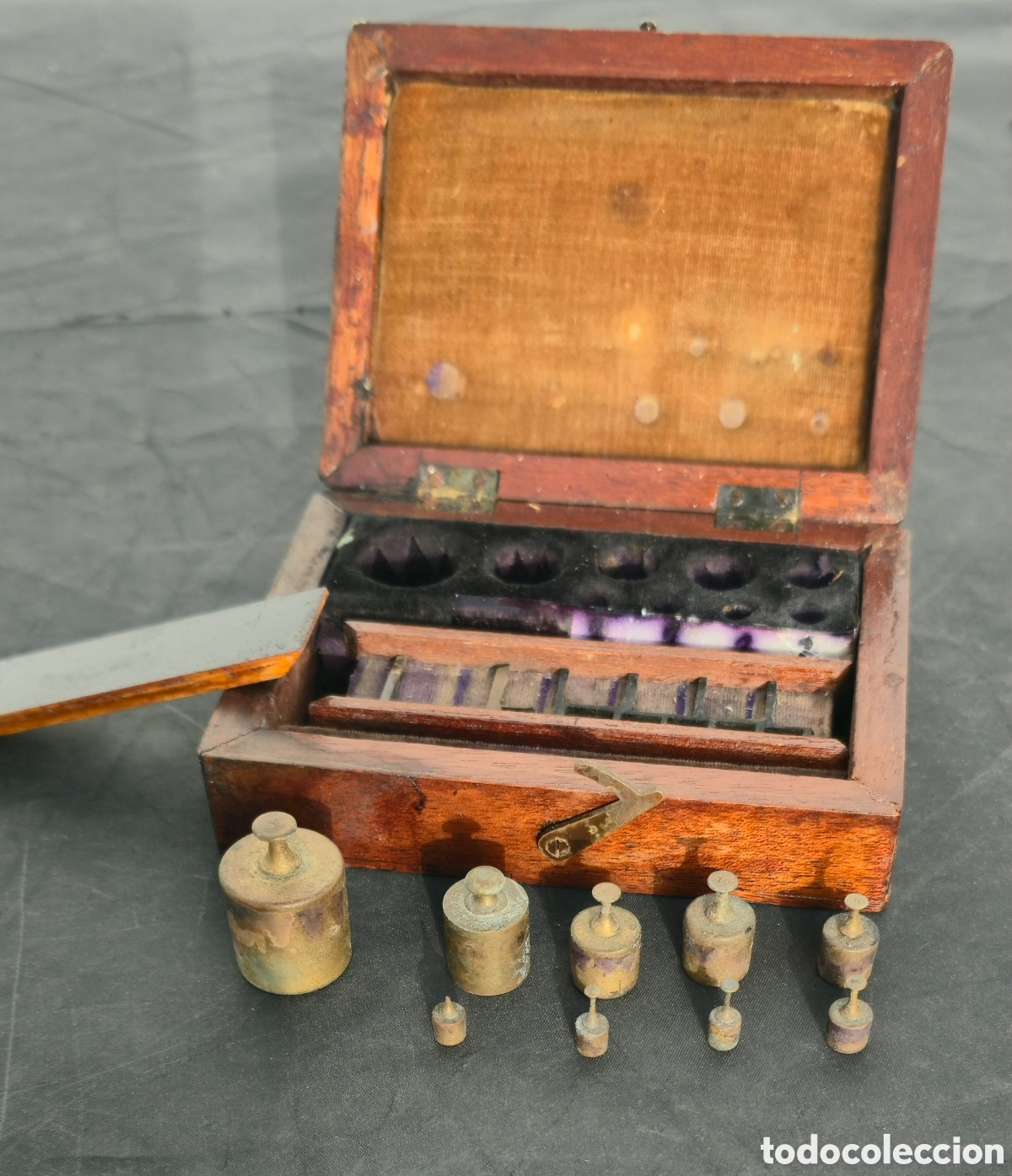 Antig&uuml;edades: Antigua Caja pesas precisi&oacute;n - Foto 3