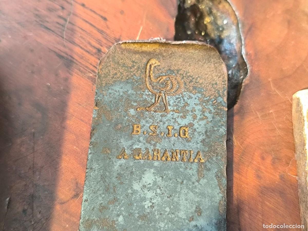Antig&uuml;edades: CEPILLO DE MADERA DE ROBLE B. S. I. G. - Foto 7