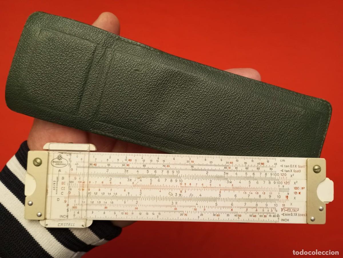 Antigüedades: REGLA DE CALCULO 62/82 FABER CASTELL. BIPLEX. MADE IN GERMANY. CON SU FUNDA ORIGINAL.