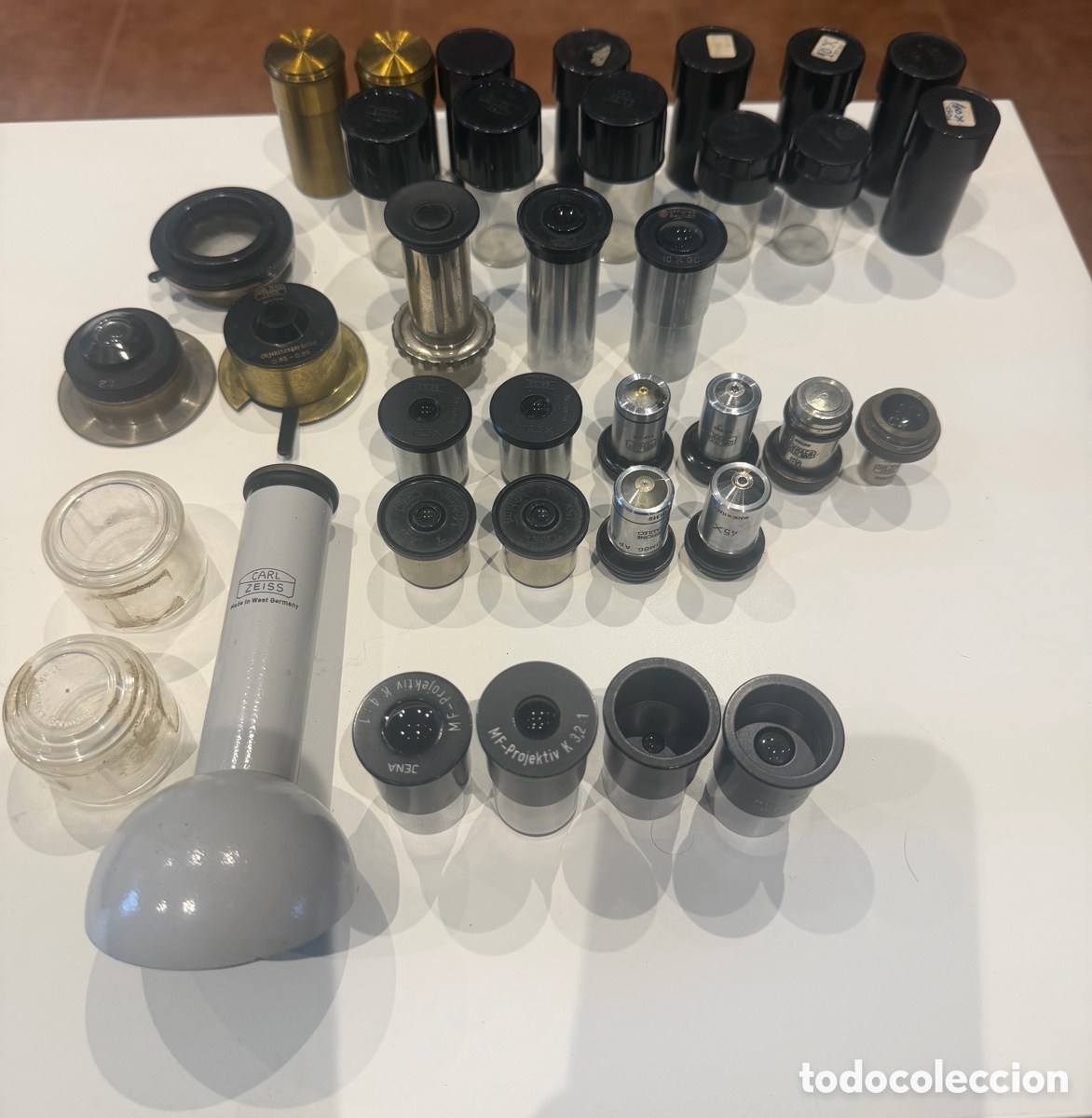 Antig&uuml;edades: Lote &oacute;pticas microscopio Carl Zeiss Jena