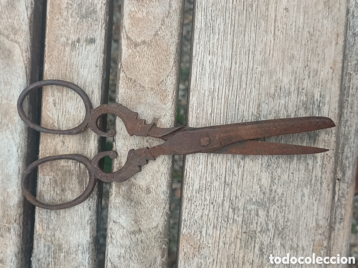 Antig&uuml;edades: Tijera de forja repujada