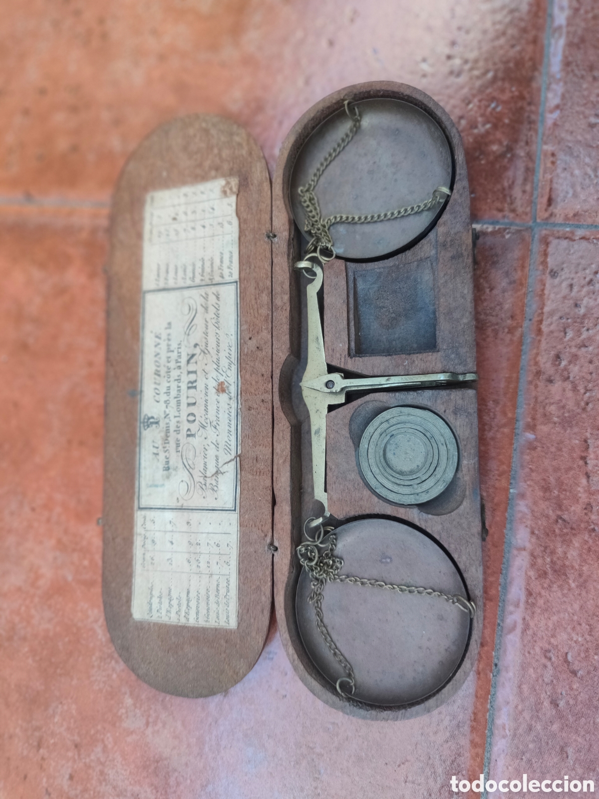 Antig&uuml;edades: ANTIGUA BALANZA DE BOLSILLO