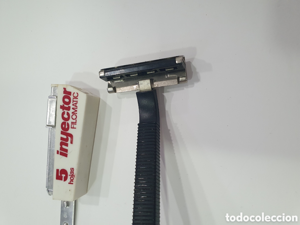 Antig&uuml;edades: Maquinilla de afeitar e inyector de cuchillas Filomatic. (L61) - Foto 2
