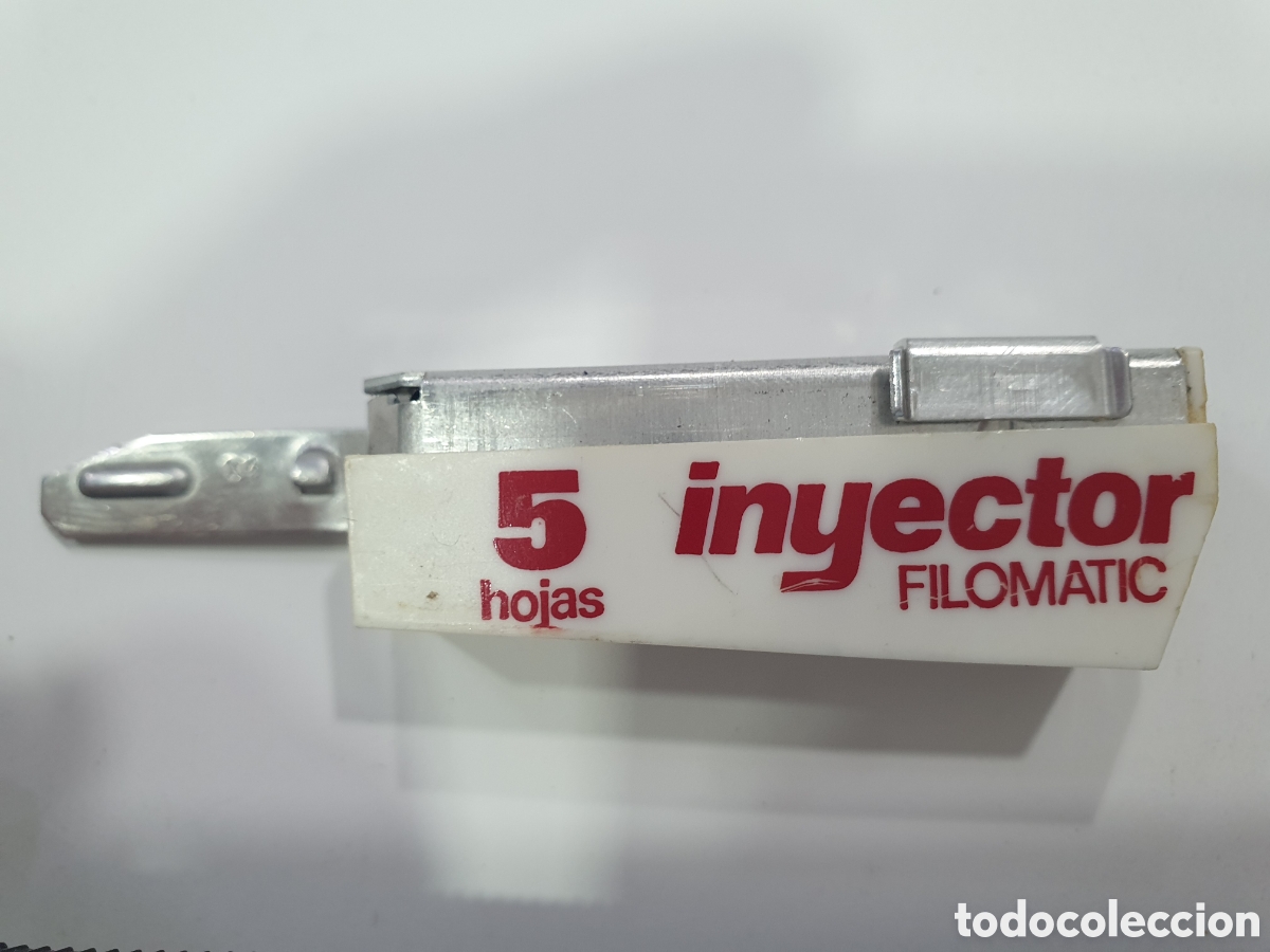 Antig&uuml;edades: Maquinilla de afeitar e inyector de cuchillas Filomatic. (L61) - Foto 4
