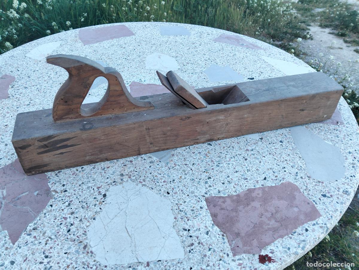 Oggetti Antichi: Antigua garlopa cepillo de carpintero de madera herramienta manual ribot carpinter&iacute;a a&ntilde;os 40