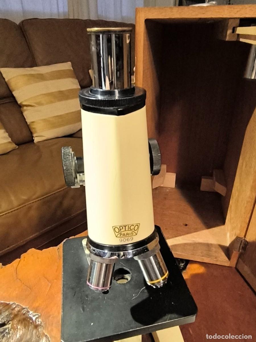 Antig&uuml;edades: Antiguo microscopio &oacute;ptico profesional con luz. FUNCIONA - Foto 2
