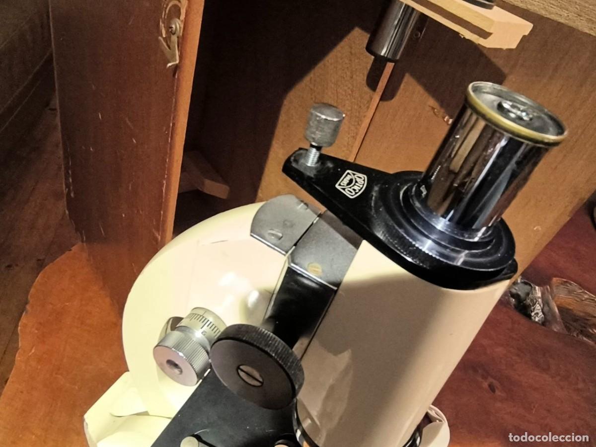 Antig&uuml;edades: Antiguo microscopio &oacute;ptico profesional con luz. FUNCIONA - Foto 4