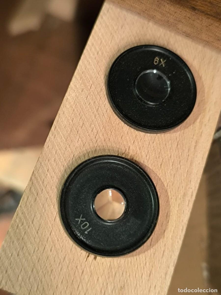 Antig&uuml;edades: Antiguo microscopio &oacute;ptico profesional con luz. FUNCIONA - Foto 7