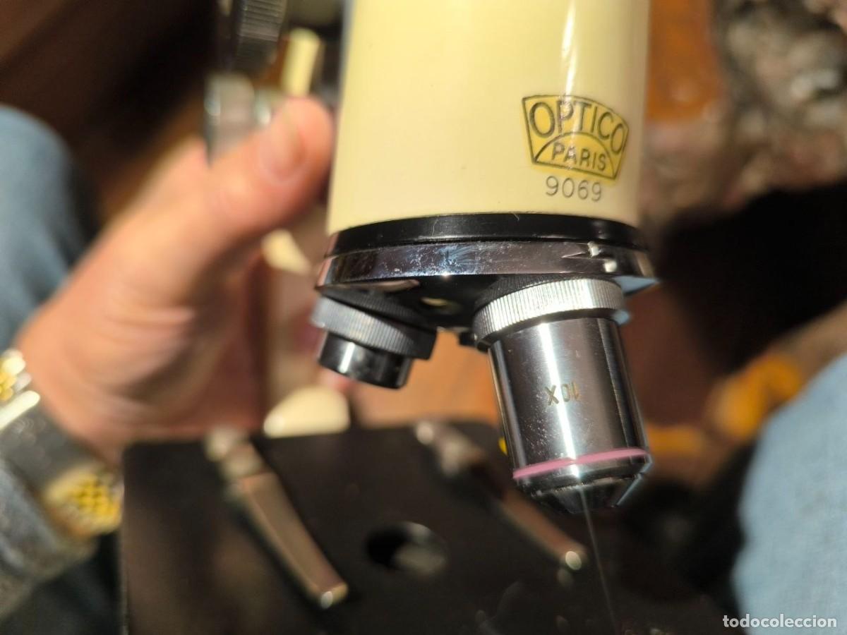 Antig&uuml;edades: Antiguo microscopio &oacute;ptico profesional con luz. FUNCIONA - Foto 10