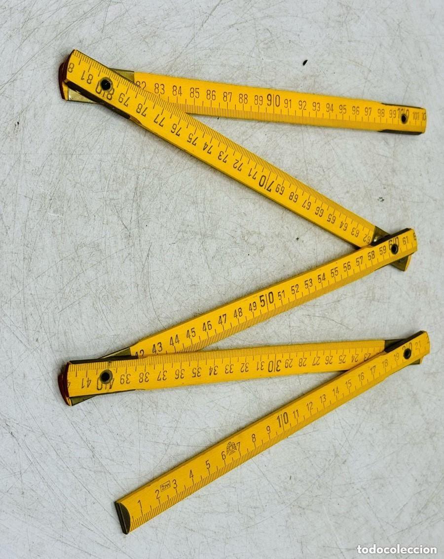 Antig&uuml;edades: ANTIGUO METRO AMARILLO PLEGABLE - vintage