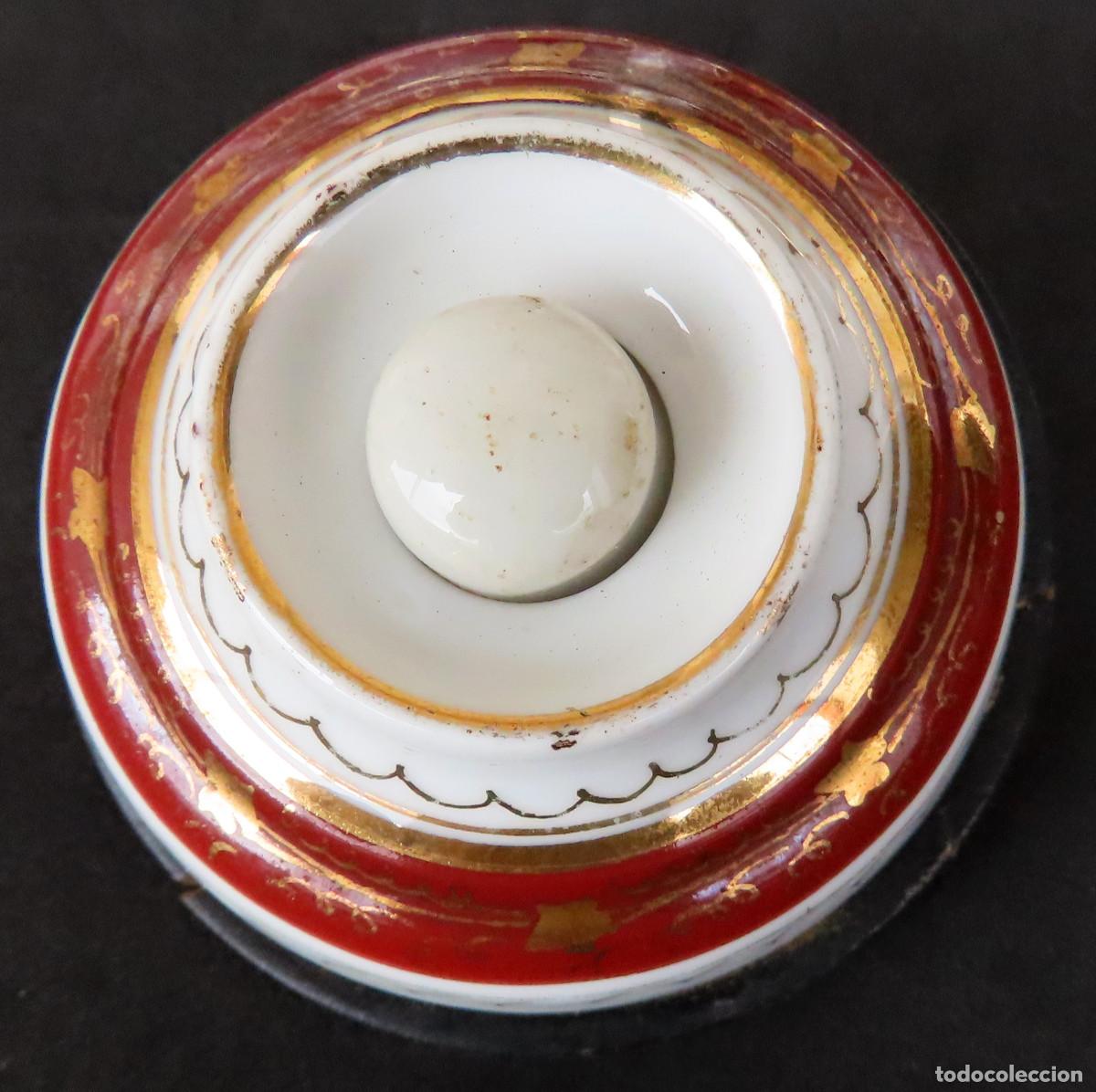 Antiques: Bonito Pulsador (interruptor) el&eacute;ctrico de cer&aacute;mica decorada