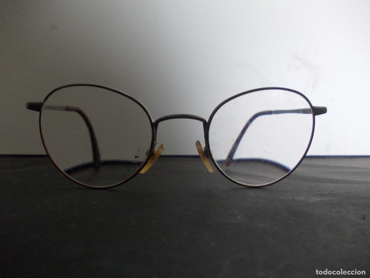Antig&uuml;edades: Gafas Polo Classic Made in Italy. Montura met&aacute;lica 49‑20 con varillas carey