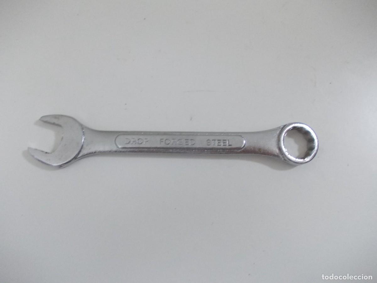 Antig&uuml;edades: Llave fija mixta 17 mm DROP FORGED STEEL herramienta vintage acero forjado taller mec&aacute;nico