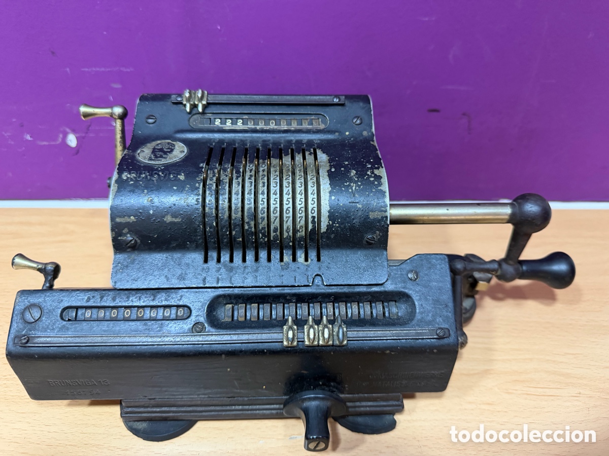 Antiguidades: Antigua Calculadora mec&aacute;nica BRUNSVIGA