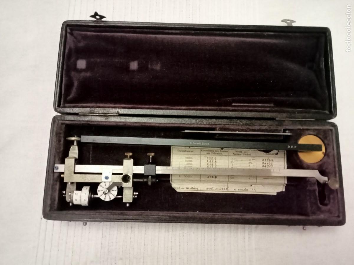 Antig&uuml;edades: Planimetro antiguo suizo de la marca G.Coradi de 1905.