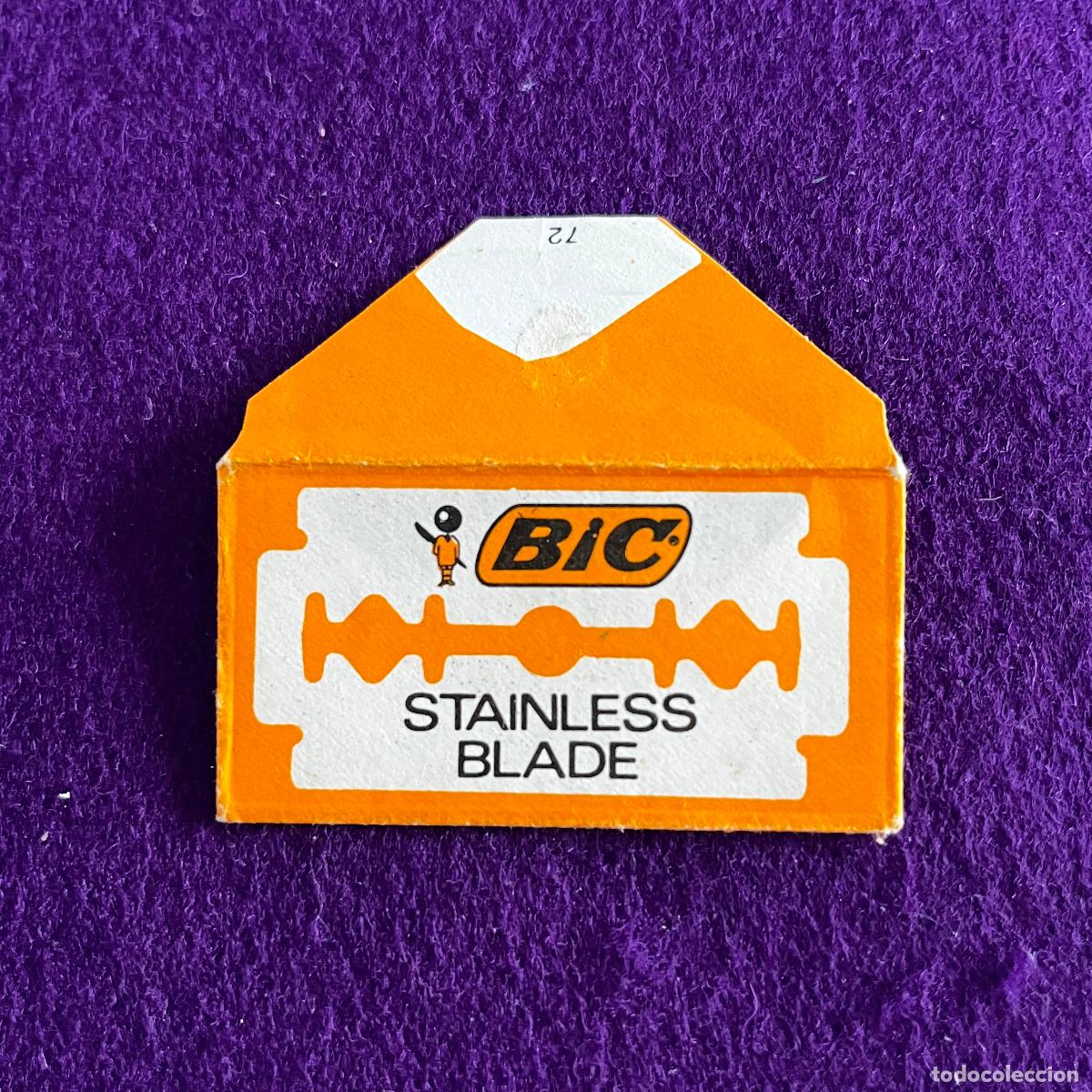 Antig&uuml;edades: FUNDA DE HOJA DE CUCHILLA DE AFEITAR. BIC STAINLESS BLADE.