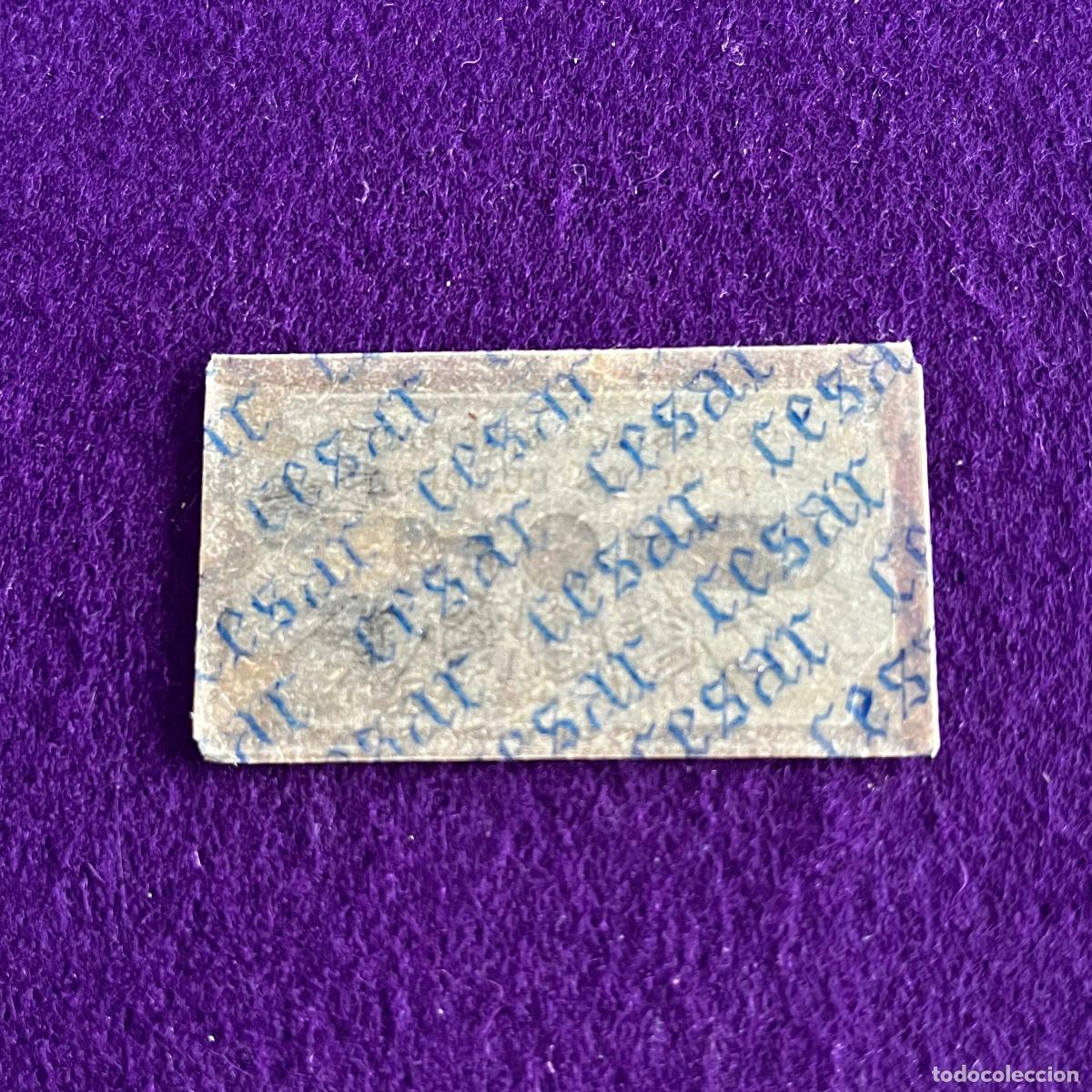 Antig&uuml;edades: FUNDA Y HOJA DE CUCHILLA DE AFEITAR. CESAR. - Foto 1