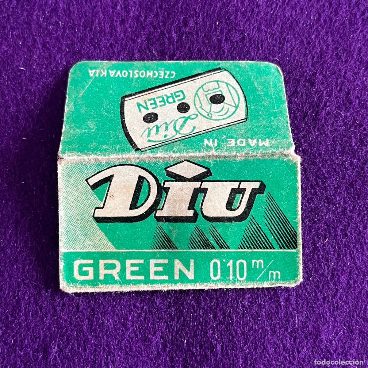 Antig&uuml;edades: FUNDA DE HOJA DE CUCHILLA DE AFEITAR. DIU GREEN.